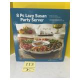 Eight piece lazy Susan party server new in the
