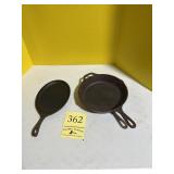 Two pieces of cast-iron one is large