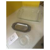 Tote with lid full of miscellaneous glassware