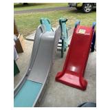 Two kids plastic slides