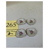 4, Bavarian Germany, miniature ashtrays