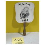 1987 Mule Day hand fan
