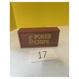 Vintage poker chips ten twenty fifty and hundred