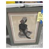 African art 22 x 28ï¿½ framed