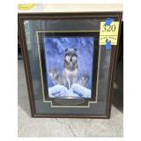 Framed wolf pitcher, the power of a leader 24ï¿½ x