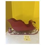 Metal decorative Christmas sleigh