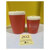 Vintage plastic canisters