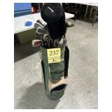 Golf clubs and golf club bag