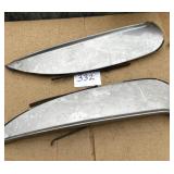 Vintage metal fender skirts