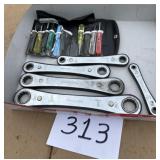 Ratchet, wrenches, and screwdrivers