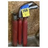 Three Cherry bomb mufflers glass pack