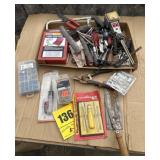 Assortment of tools, screwdrivers, auto circuit,