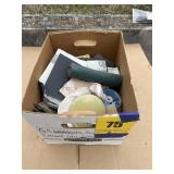 Box full of all types of sanding paper