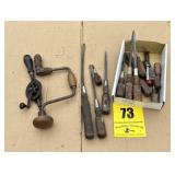 Vintage screwdrivers and hand drills