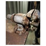 Metal work table and vice huge vice