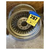 Wide chrome spoke wheel