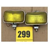 Vintage fog lights amber