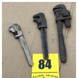 Adjustable pipe, wrenches