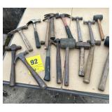 Collection of hammers