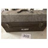 Vintage metal toolbox tradesmen