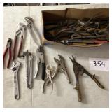 Pliers, wrenches, vise grips, and miscellaneous