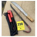 Snake light crowbar and machete knife