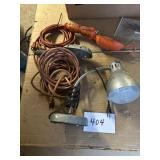 2 drop cords shop station, work light and two