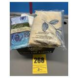 Shower curtains, pillowcases, and miscellaneous