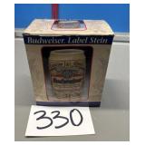 Budweiser label Stein in box