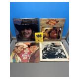Hank Williams Junior vinyl record collection,