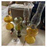 Antique oil lamps