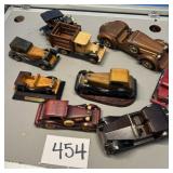 Several wooden collector cars