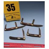 4 Case XX Knives,  1, 2, 3 & 4 Blades