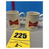 Two Budweiser mugs