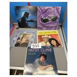 Vinyl records, albums, Johnny Cash, Ray Charles,