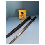World war one Bayonet, sheath is leather & Metal