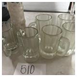 Glass beer mugs