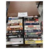 VHS movie collection with VHS case