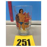 Vintage WWF 1985 Titans sports collectors glass