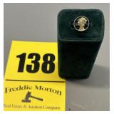 Ladies ring made from a mercury silver dime