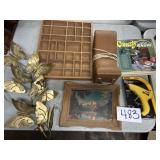 Comedy radio, cassettes, glue, gun, old picture,