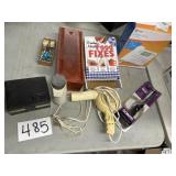 Vintage chick, razor, curling, iron, hairdryer,