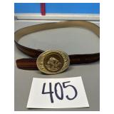 Menï¿½s belt with wrestling belt buckle