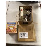 Mixer, cutting board onion bloom maker