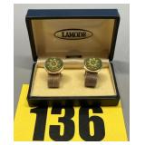 Lamode cufflinks menï¿½s vintage green