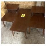 Vintage coffee table, and matching end tables all