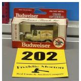 Genuine Budweiser die cast metal king of beers,