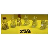 Vintage glass candy containers