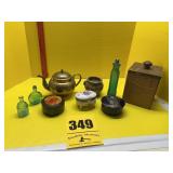 Miniature trinket boxes, tea, kettle recipe, box,