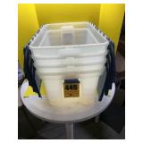(4) 15 gallon totes with locking lids